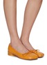 Figure View - Click To Enlarge - MM6 MAISON MARGIELA - Leather Ballerina Flats