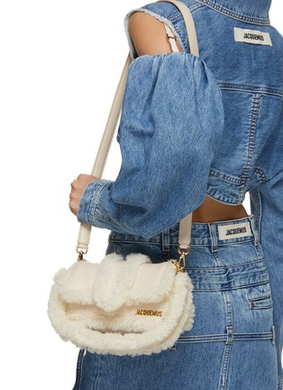 Figure View - Click To Enlarge - JACQUEMUS - Le Petit Bambimou Doux Shearling Leather Shoulder Bag