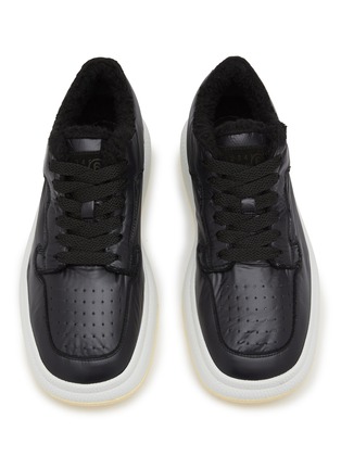 Detail View - Click To Enlarge - MM6 MAISON MARGIELA - Shearling Lined Low Top Sneakers