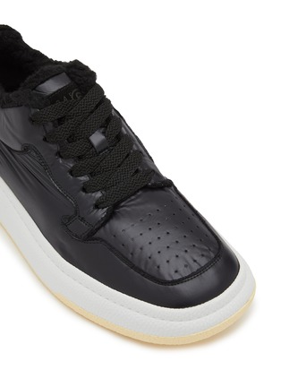 Detail View - Click To Enlarge - MM6 MAISON MARGIELA - Shearling Lined Low Top Sneakers
