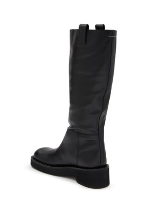  - MM6 MAISON MARGIELA - Flat Tall Leather Riding Boots