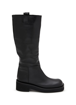 Main View - Click To Enlarge - MM6 MAISON MARGIELA - Flat Tall Leather Riding Boots