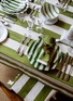 Detail View - Click To Enlarge - SUMMERILL & BISHOP - Stripe Napkin — Avocado Green