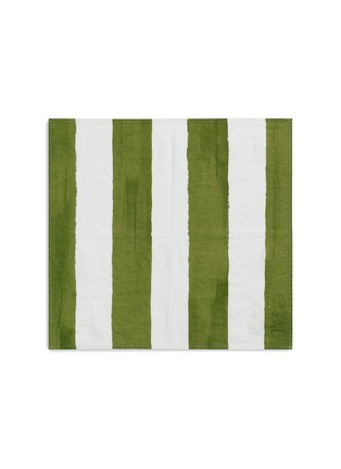 Main View - Click To Enlarge - SUMMERILL & BISHOP - Stripe Napkin — Avocado Green
