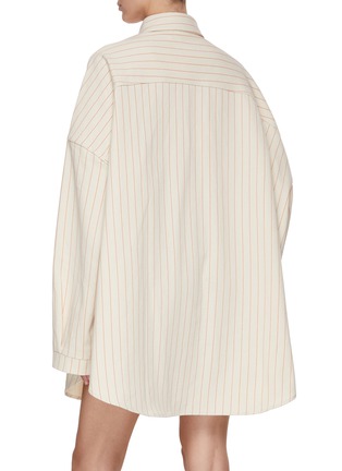 Back View - Click To Enlarge - THE FRANKIE SHOP - Dallas Striped Denim Overshirt
