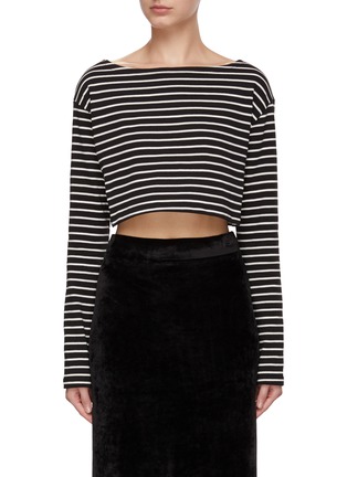 Main View - Click To Enlarge - THE FRANKIE SHOP - Tilla Striped Cropped Top