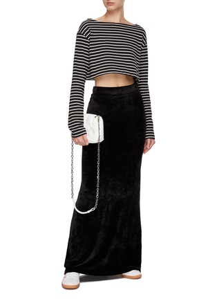 Figure View - Click To Enlarge - THE FRANKIE SHOP - Tilla Striped Cropped Top