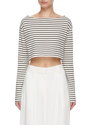 Main View - Click To Enlarge - THE FRANKIE SHOP - Tilla Striped Cropped Top