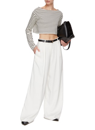 Figure View - Click To Enlarge - THE FRANKIE SHOP - Tilla Striped Cropped Top