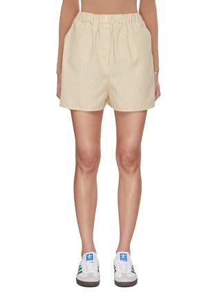 Main View - Click To Enlarge - THE FRANKIE SHOP - Lui Striped Oxford Boxer Shorts