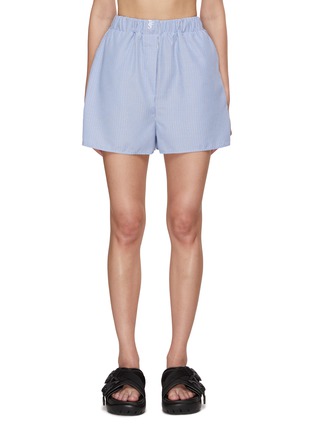 Main View - Click To Enlarge - THE FRANKIE SHOP - Lui Striped Oxford Boxer Shorts