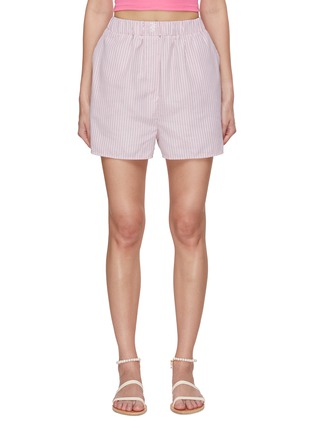 Main View - Click To Enlarge - THE FRANKIE SHOP - Lui Striped Oxford Boxer Shorts