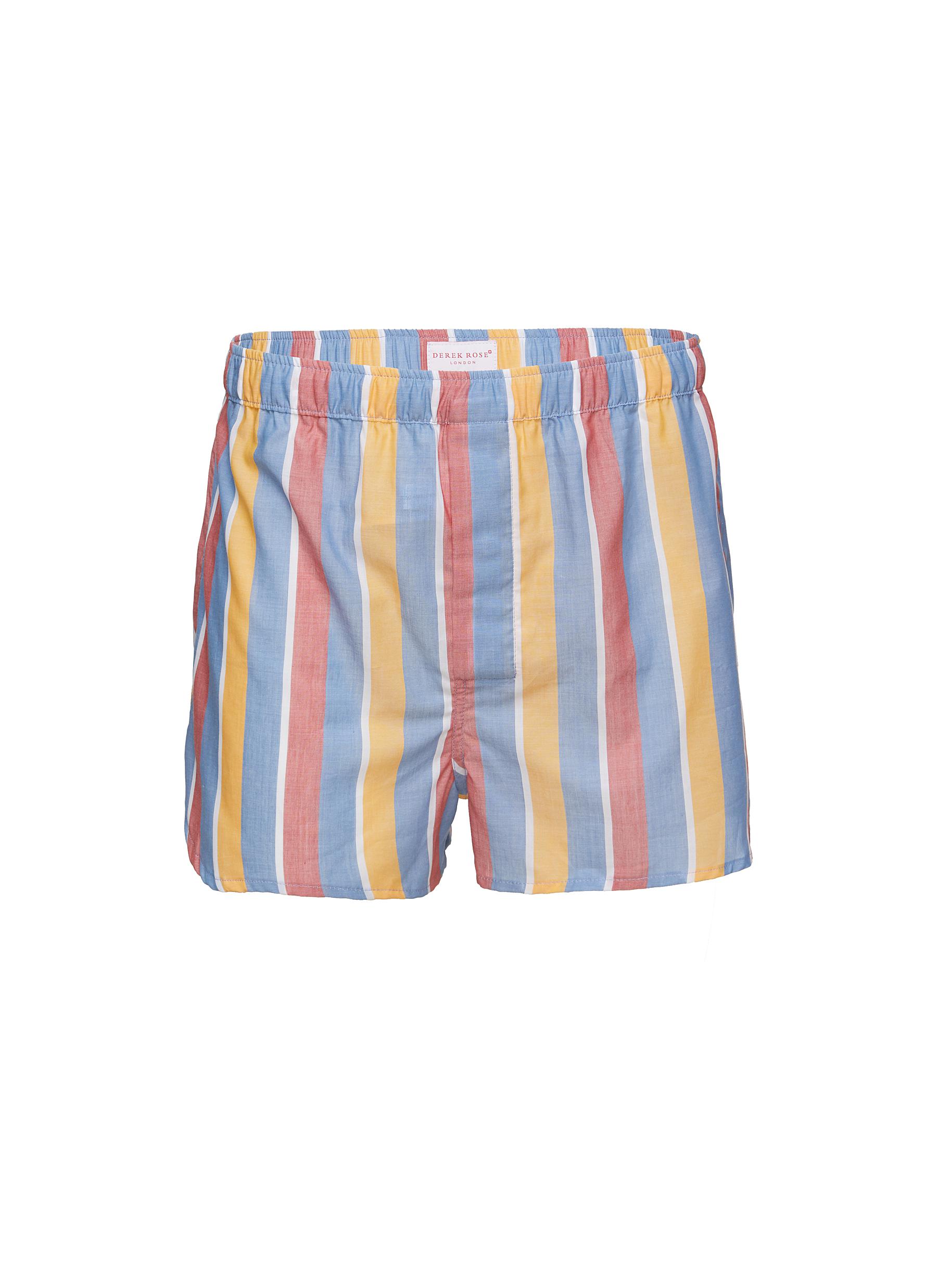 Striped Magnetic Fly Cotton Boxers