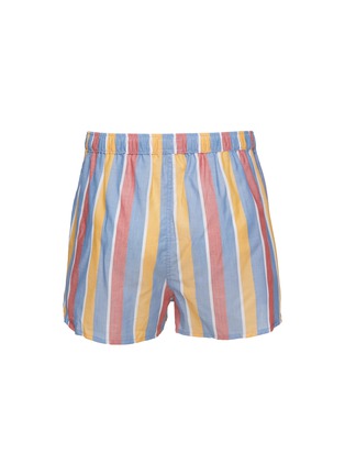 Figure View - Click To Enlarge - DEREK ROSE - Striped Magnetic Fly Cotton Boxers