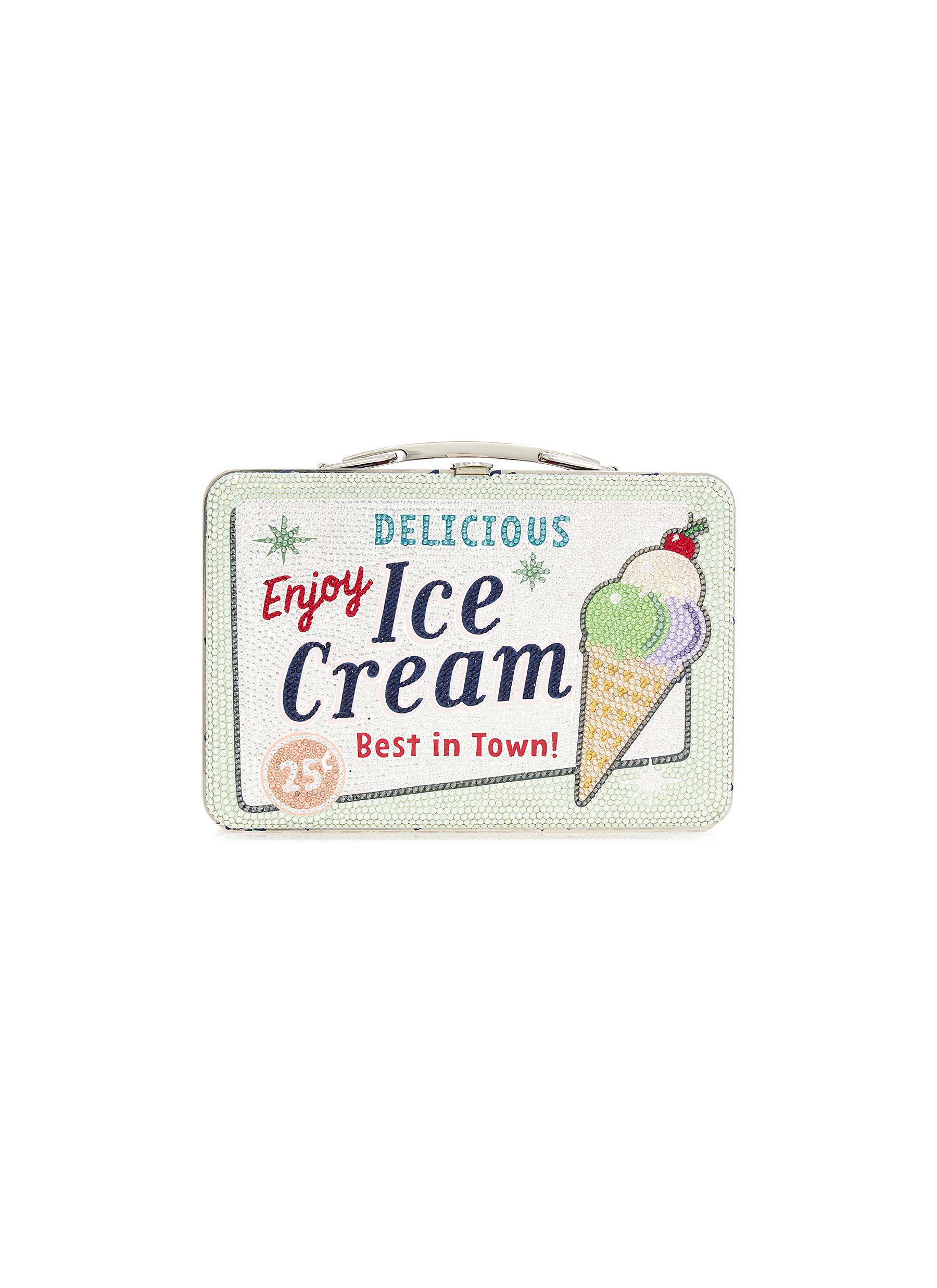 Lunch Box Best Ice Cream Stone Embellished Clutch
