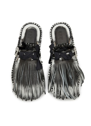 Detail View - Click To Enlarge - 13 09 SR - Puli Fringed Mules