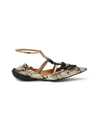 Main View - Click To Enlarge - 13 09 SR - Tootsy Ballet Crystal Embellished Leather Flats