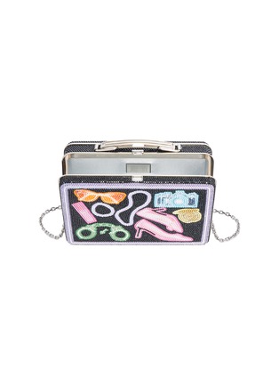 Detail View - Click To Enlarge - JUDITH LEIBER - Lunch Box X-Ray Spy Kit Stone Embellished Clutch