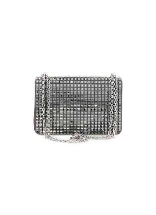 Back View - Click To Enlarge - JUDITH LEIBER - Hotfix Embellished Leather Shoulder Bag