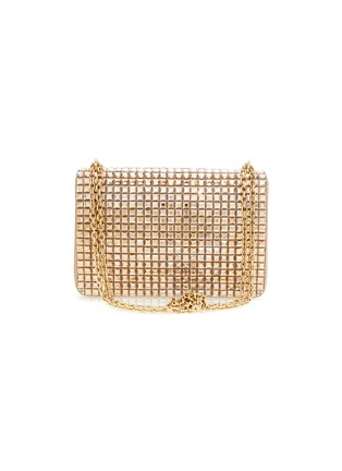 Back View - Click To Enlarge - JUDITH LEIBER - Hotfix Embellished Leather Shoulder Bag