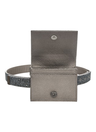 Detail View - Click To Enlarge - JUDITH LEIBER - Crystal Embellished Leather Belt Bag