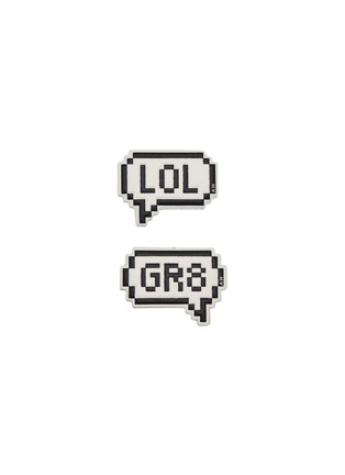 Main View - Click To Enlarge - ANYA HINDMARCH - LOL And GR8 Symbol Stickers — Set Of 2