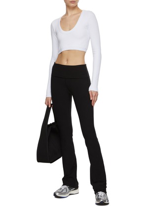 Figure View - Click To Enlarge - ALO YOGA - Seamless Ribbed Serene Long Sleeve Top