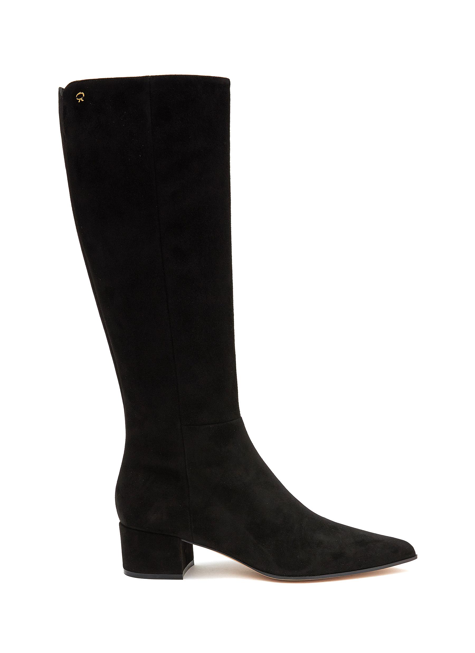 GIANVITO ROSSI 45 Tall Suede Boots Women Lane Crawford