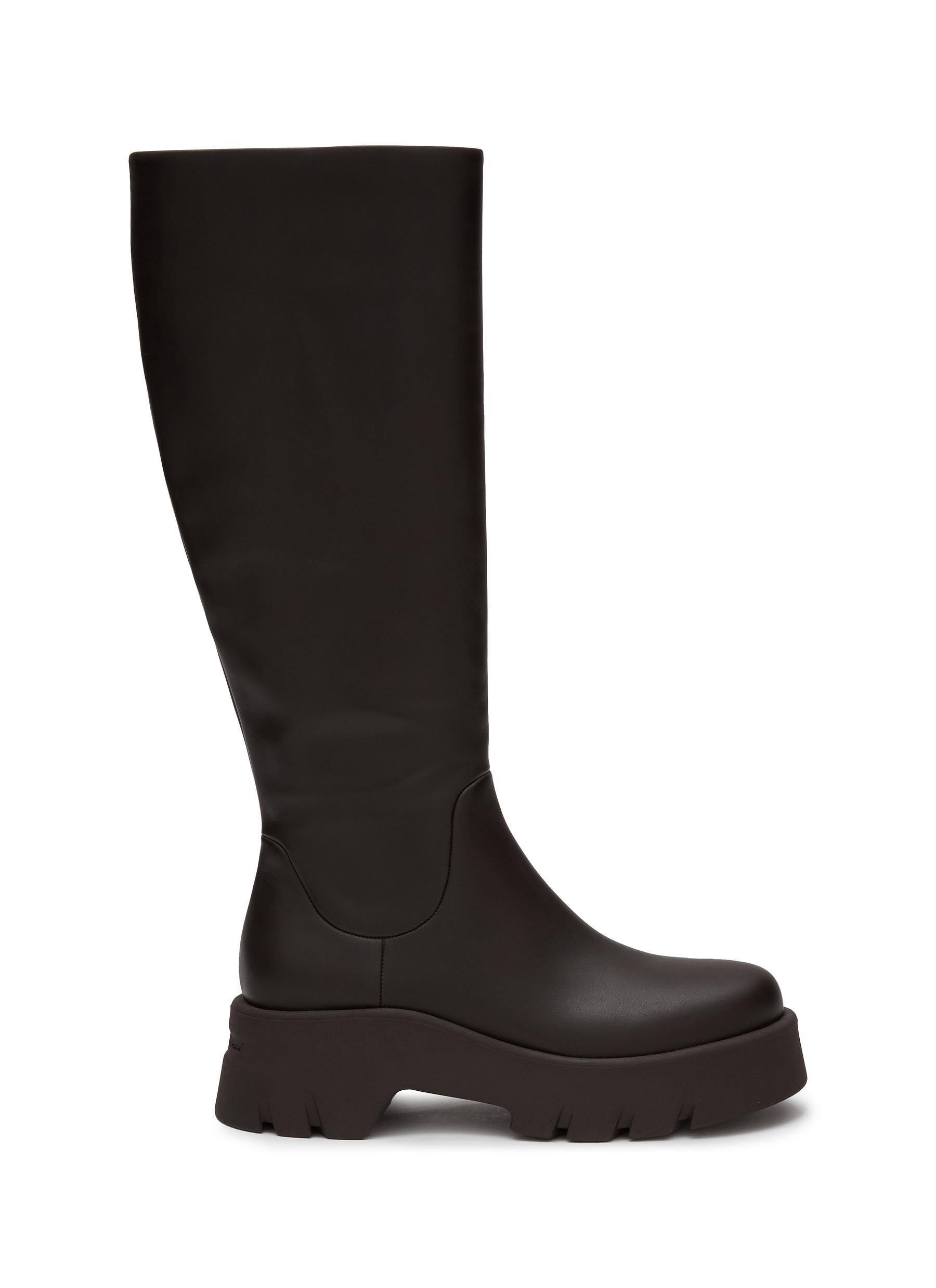 GIANVITO ROSSI MONTEY TALL LEATHER BOOTS