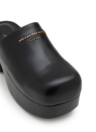 Detail View - Click To Enlarge - ALEXANDER WANG - Zoe 85 Leather Platform Clog