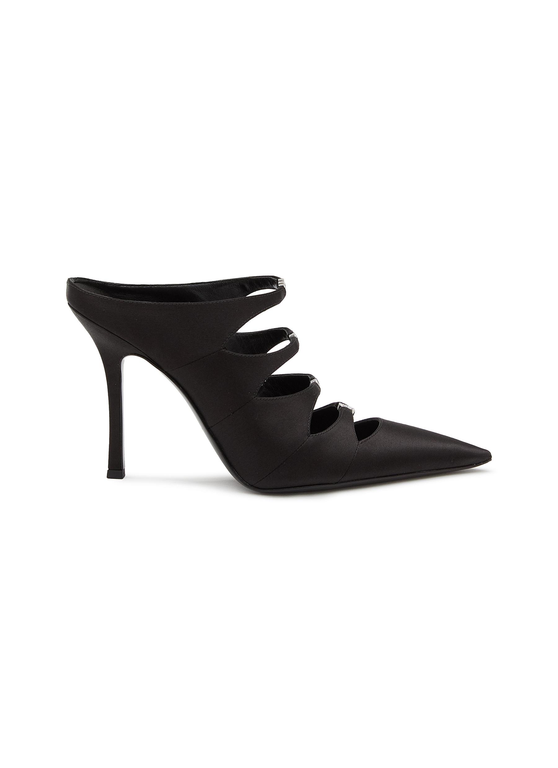 ALEXANDER WANG Lolita 105 Satin Heeled Mules Women Lane Crawford