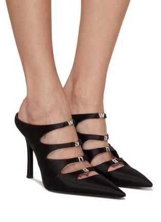 Figure View - Click To Enlarge - ALEXANDER WANG - Lolita 105 Satin Heeled Mules