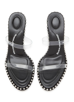 Detail View - Click To Enlarge - ALEXANDER WANG - Nova 85 Metal Beads Heeled Sandals