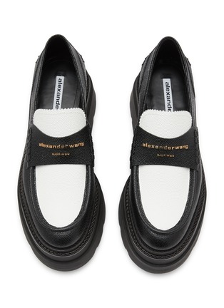 ALEXANDER WANG | Carter Grained Leather Platform Loafers | Women | Lane ...