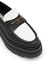 Detail View - Click To Enlarge - ALEXANDERWANG - Carter Grained Leather Platform Loafers