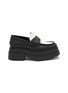 Main View - Click To Enlarge - ALEXANDERWANG - Carter Grained Leather Platform Loafers