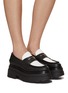 Figure View - Click To Enlarge - ALEXANDERWANG - Carter Grained Leather Platform Loafers