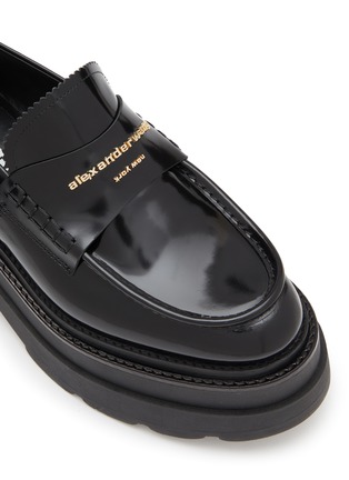 Detail View - Click To Enlarge - ALEXANDER WANG - Carter Leather Platform Loafers