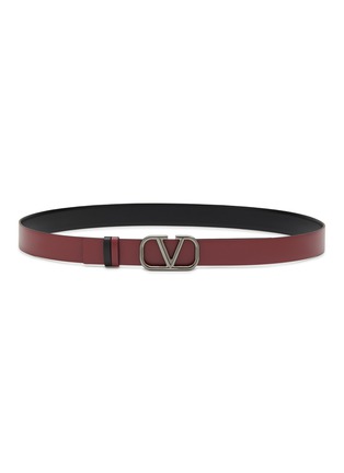 Front View - Click To Enlarge - VALENTINO GARAVANI - VLogo Reversible Leather Belt