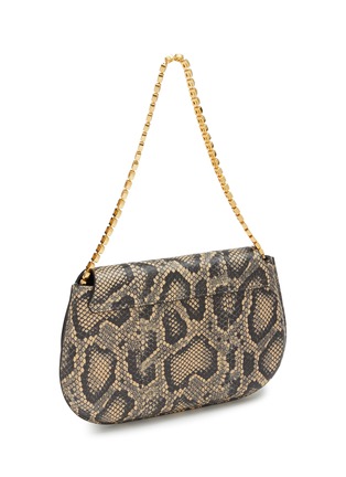 Detail View - Click To Enlarge - ALEXANDER WANG - Crest 'A' Chain Snakeskin Leather Bag