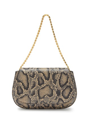 Main View - Click To Enlarge - ALEXANDER WANG - Crest 'A' Chain Snakeskin Leather Bag