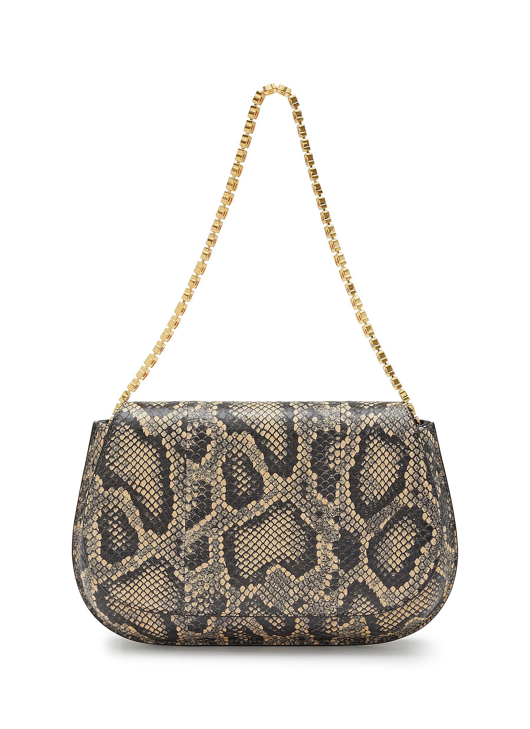 Crest ’A’ Chain Snakeskin Leather Bag