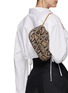 Figure View - Click To Enlarge - ALEXANDER WANG - Crest 'A' Chain Snakeskin Leather Bag