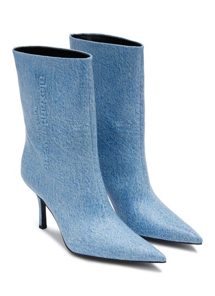 Detail View - Click To Enlarge - ALEXANDER WANG - Delphine 85 Leather Boots