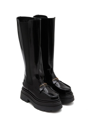 Detail View - Click To Enlarge - ALEXANDER WANG - Carter 75 Tall Patent Leather Boots