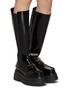 Figure View - Click To Enlarge - ALEXANDER WANG - Carter 75 Tall Patent Leather Boots