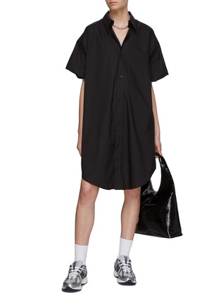 Figure View - Click To Enlarge - MM6 MAISON MARGIELA - Mini Cotton Shirt Dress