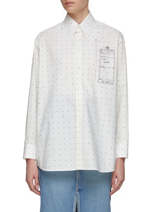 Main View - Click To Enlarge - MM6 MAISON MARGIELA - Printed Cotton Button Up Shirt