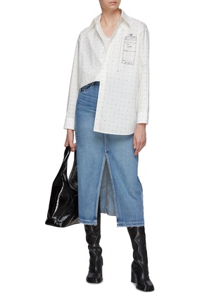 Figure View - Click To Enlarge - MM6 MAISON MARGIELA - Printed Cotton Button Up Shirt