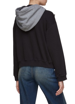 Back View - Click To Enlarge - MM6 MAISON MARGIELA - Panelled Hoodie